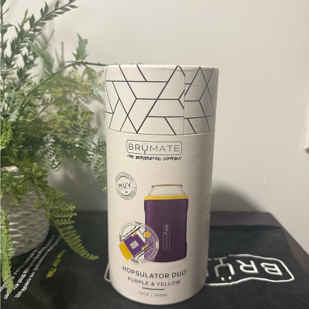 BRUMATE HOPSULATOR DUO | LSU | purple and yellow (12OZ REGULAR CANS)